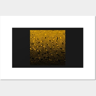 Golden Nocturne - Original Abstract Design Posters and Art